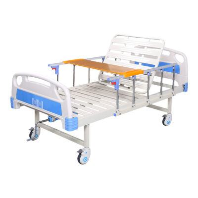 Tempat Tidur Rumah Sakit Engkol Tunggal Manual dengan Kepala Tempat Tidur dan Roda ABS CZ1-C (2)