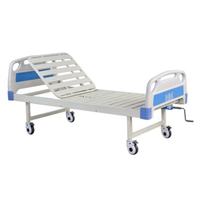 Tempat Tidur Rumah Sakit Engkol Tunggal Manual dengan Kepala Tempat Tidur dan Roda ABS CZ1-C (5)