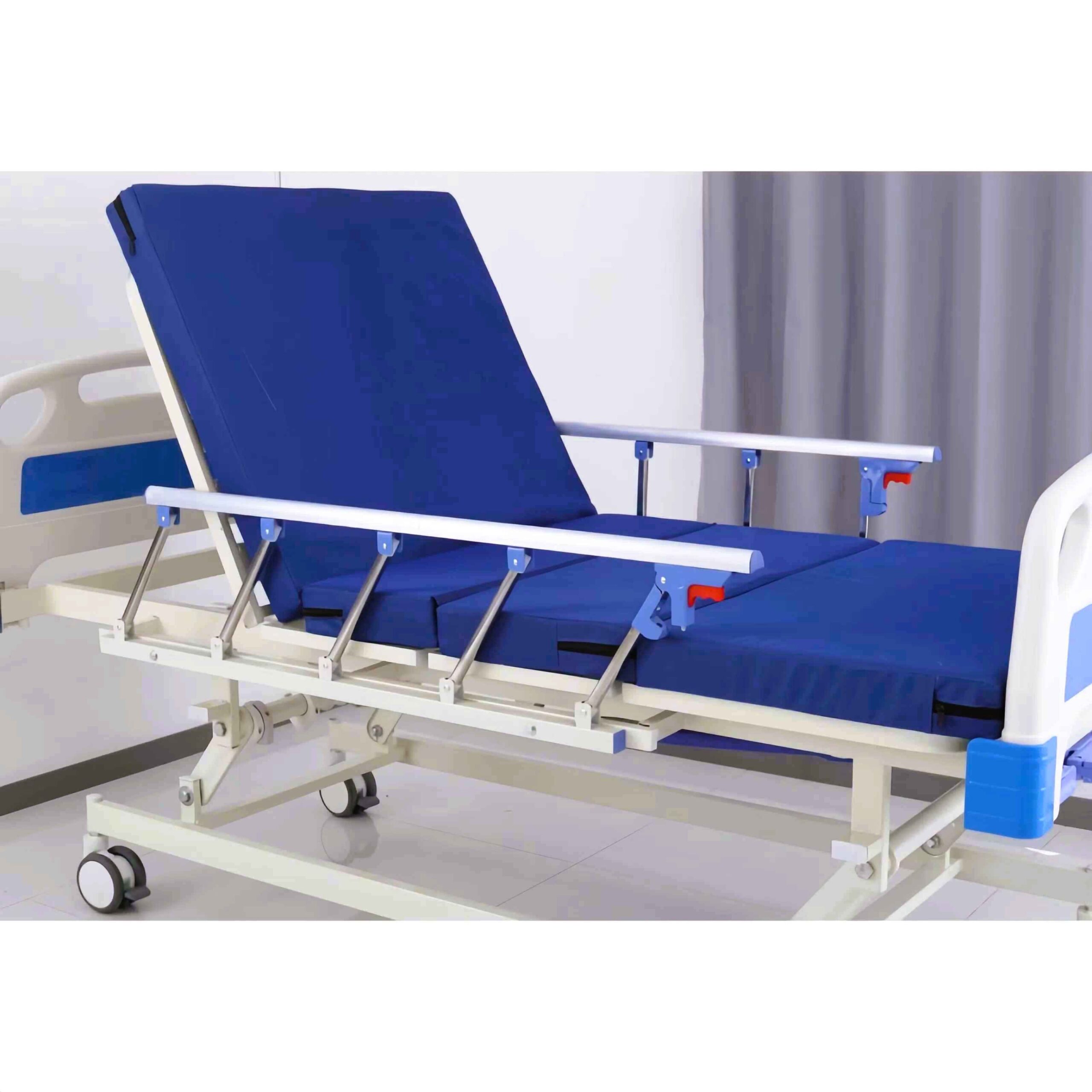Cama hospitalar plana com design ergonômico 1 Cama hospitalar plana com design ergonômico 1 escala