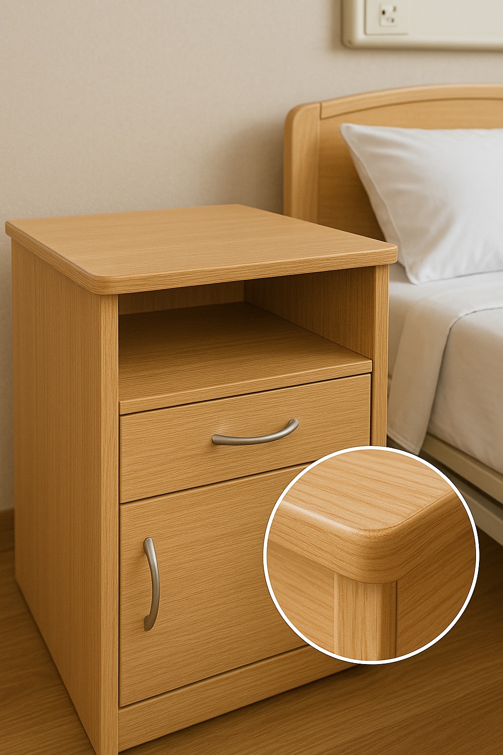 Hospital Bedside Cabinet-Top Surfaces That Resist Scratches and Stains 4 Hospital Bedside Cabinet-Top Surfaces That Resist Scratches and Stains