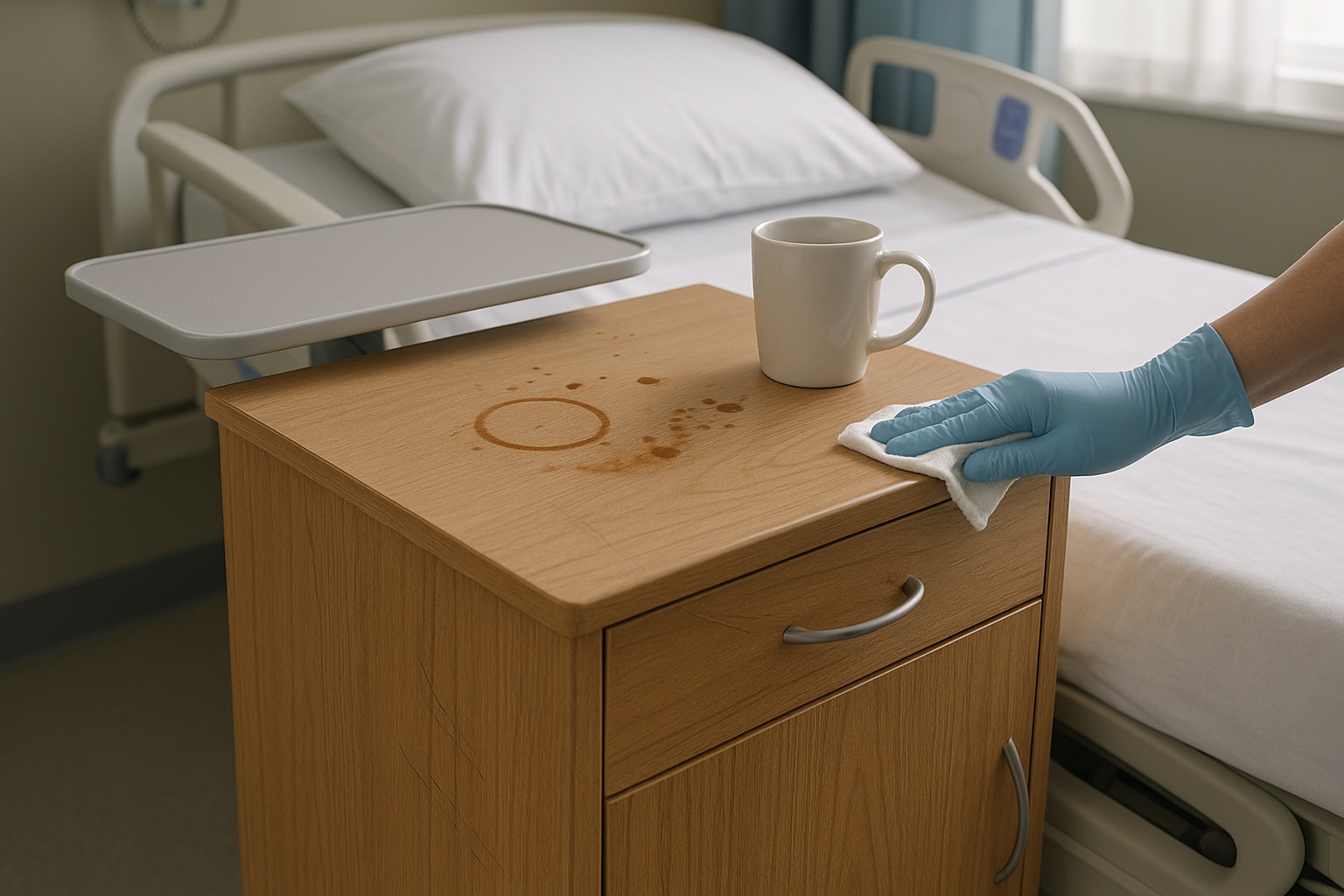 Hospital Bedside Cabinet-Top Surfaces That Resist Scratches and Stains 1 Hospital Bedside Cabinet-Top Surfaces That Resist Scratches and Stains