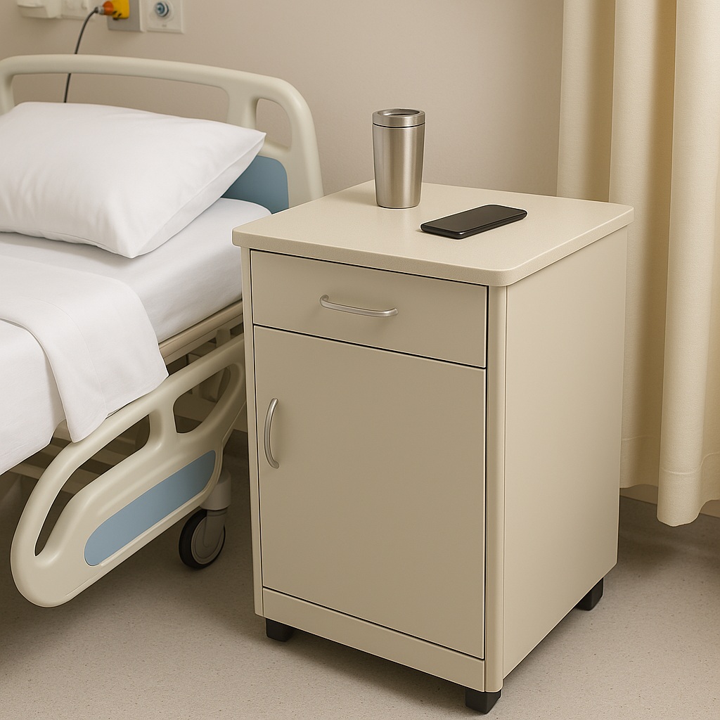 Hospital Bedside Cabinet-Top Surfaces That Resist Scratches and Stains