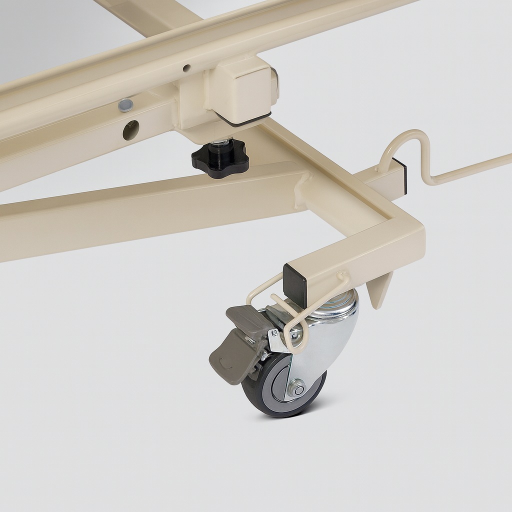 Roda tempat tidur rumah sakit dengan mekanisme penguncian untuk keamanan 2