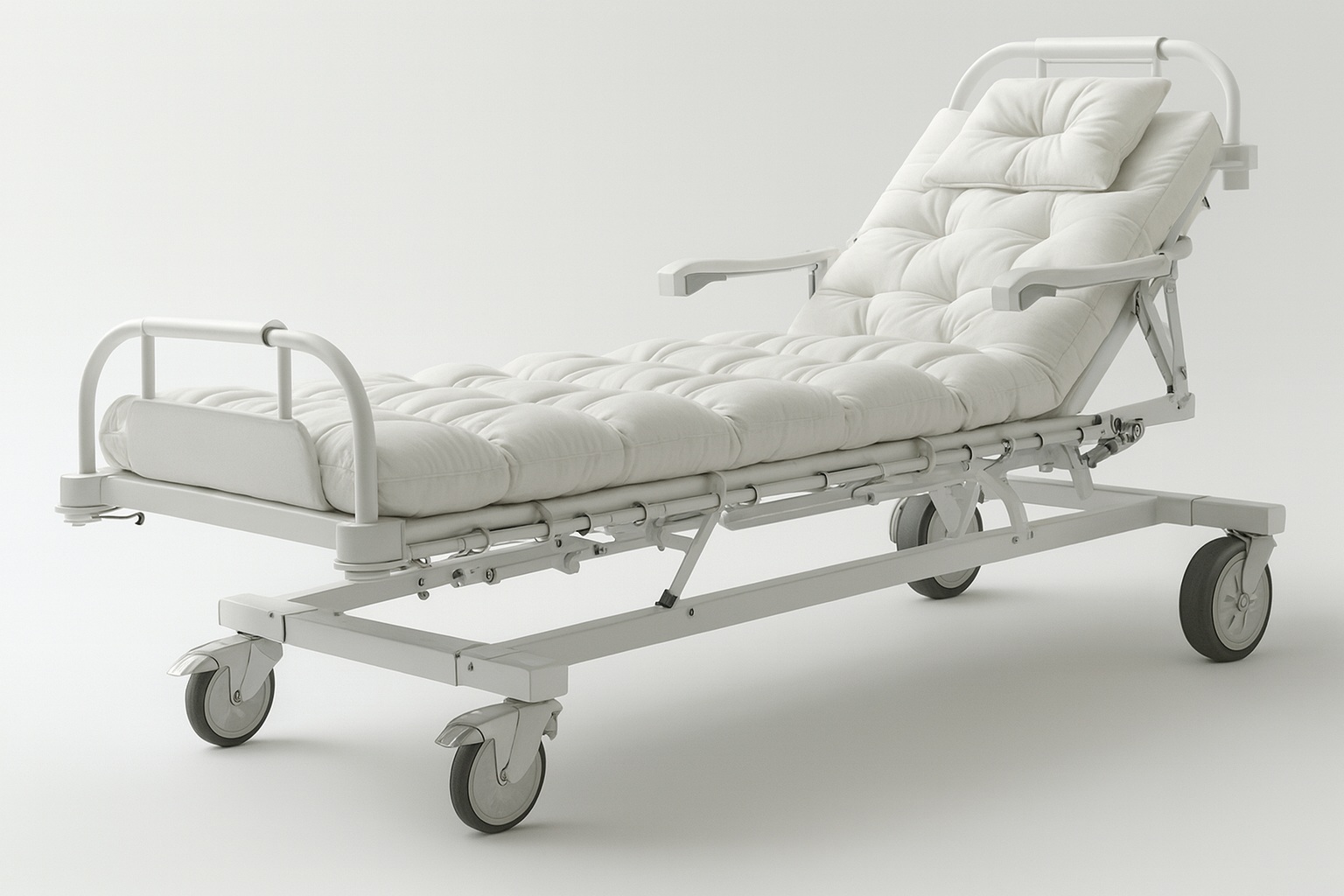 Roda tempat tidur rumah sakit dengan mekanisme penguncian untuk keamanan 3