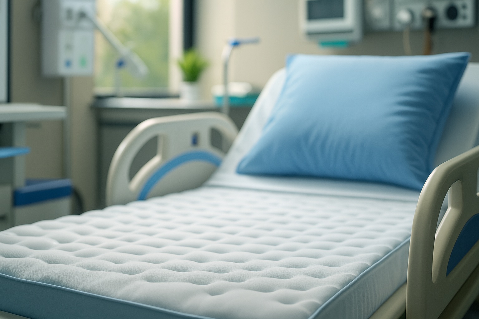 Kasur tempat tidur rumah sakit untuk perawatan dan keselamatan pasien 3
