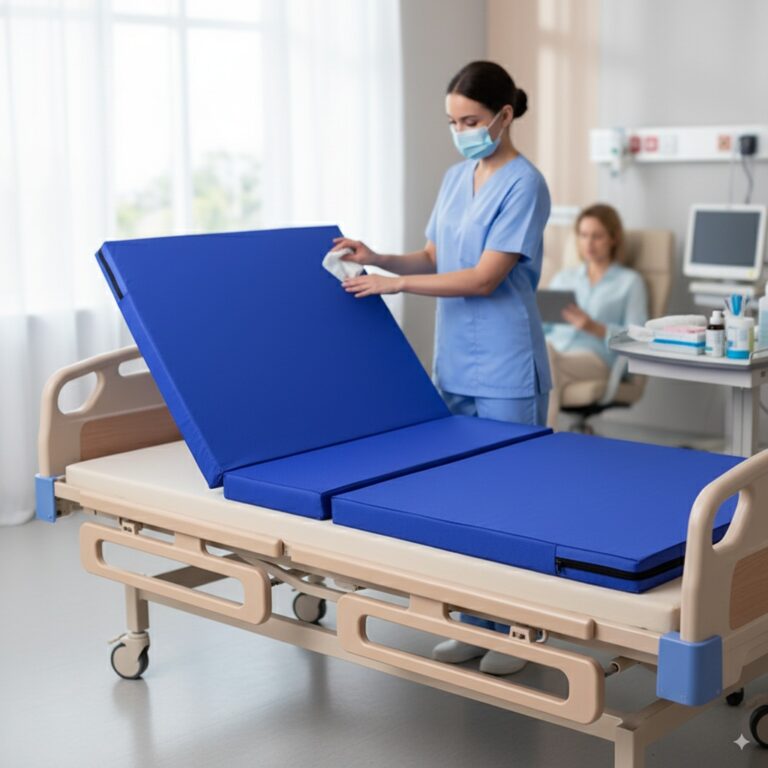 Colchones para cama de hospital con fundas impermeables 4 Colchones para cama de hospital con fundas impermeables 3