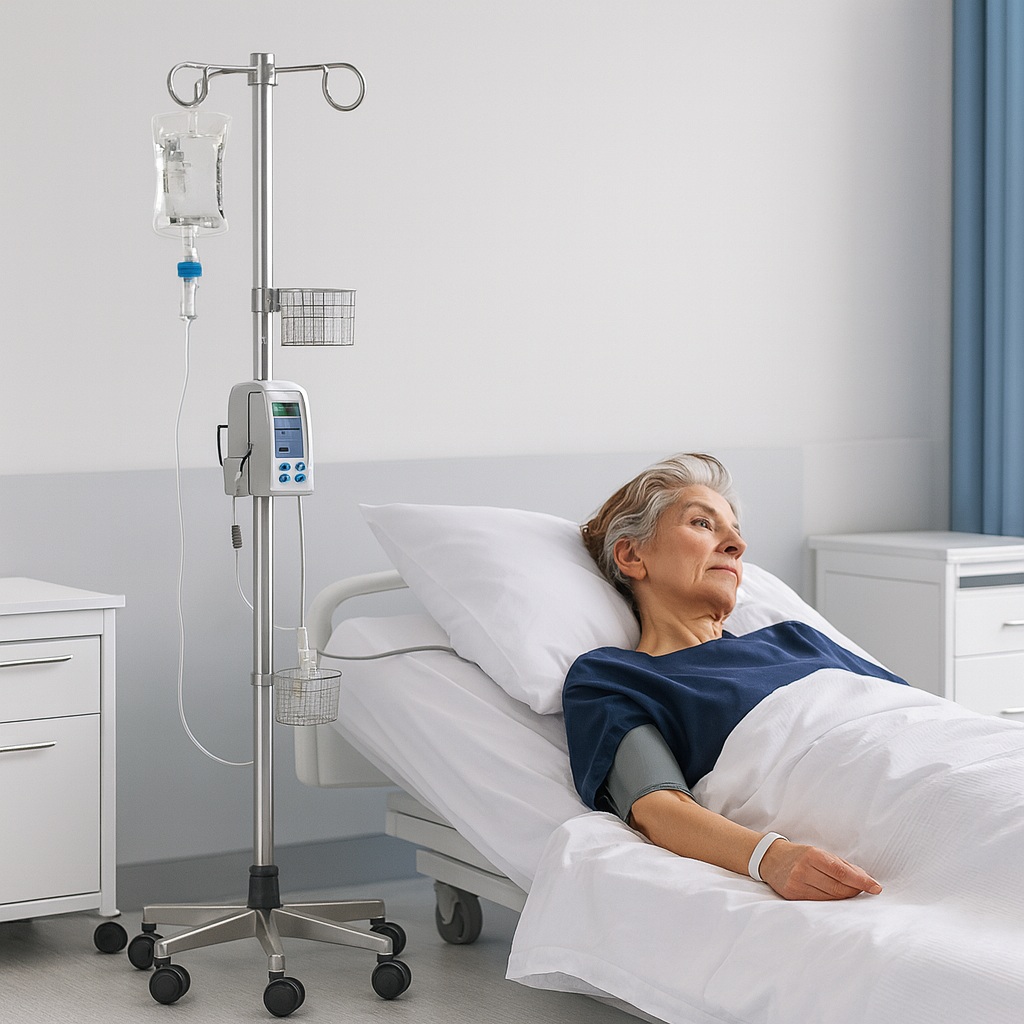 원활한 이동성을 갖춘 병원용 점적대 IV 막대 