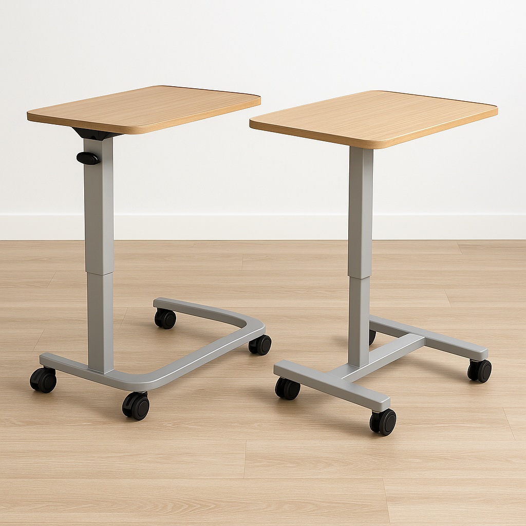 How to Pick the Right Hospital Overbed Table Base U-Base vs. H-Base