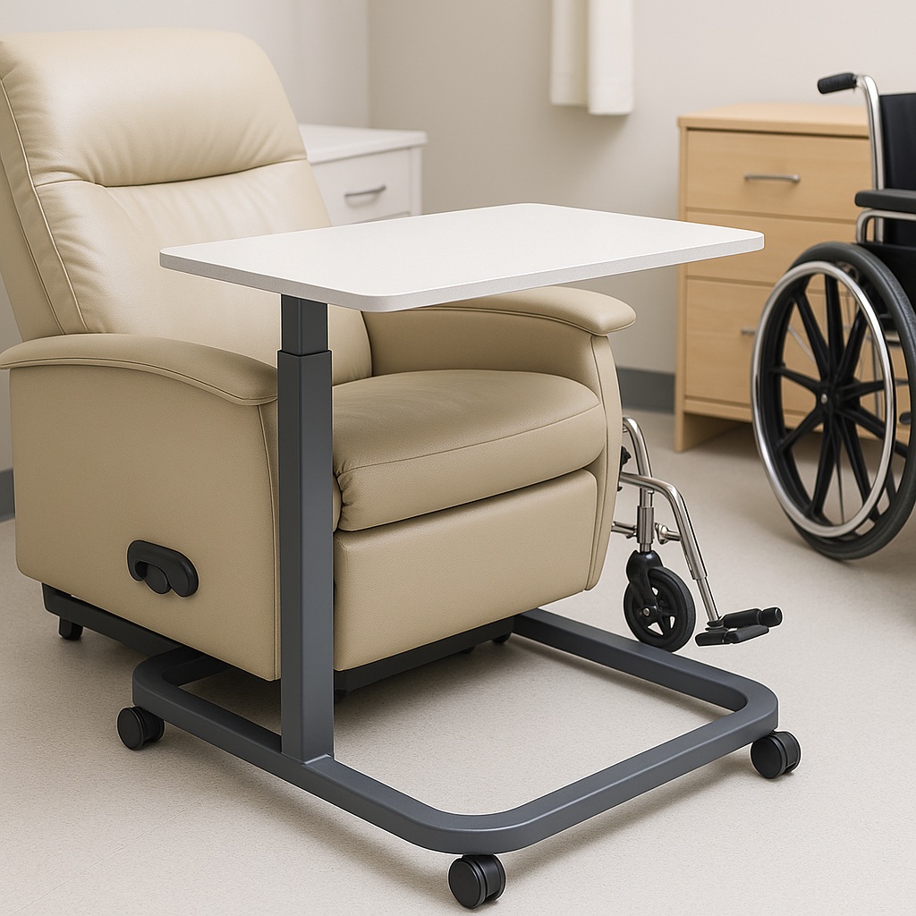 Como escolher a base certa para mesa de cabeceira hospitalar: base em U ou base em H