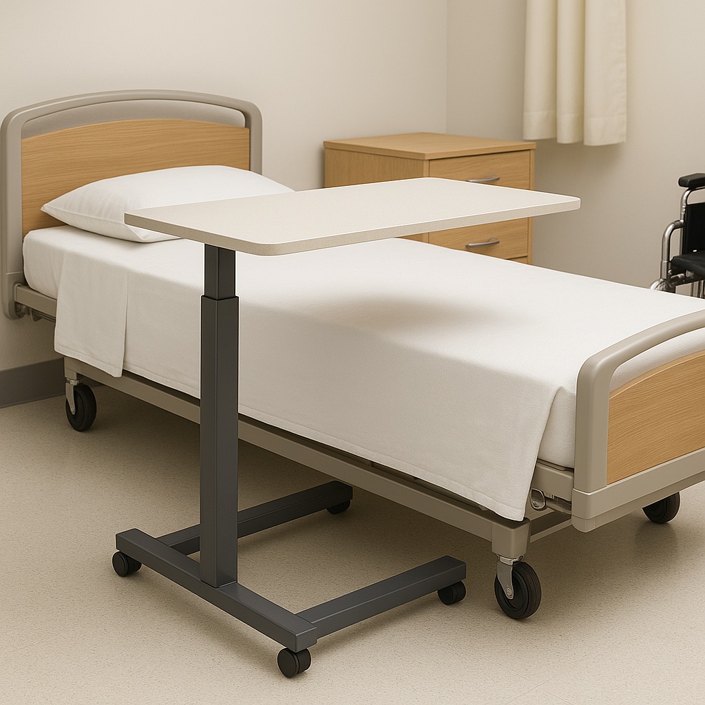 Como escolher a base certa para mesa de cabeceira hospitalar: base em U ou base em H